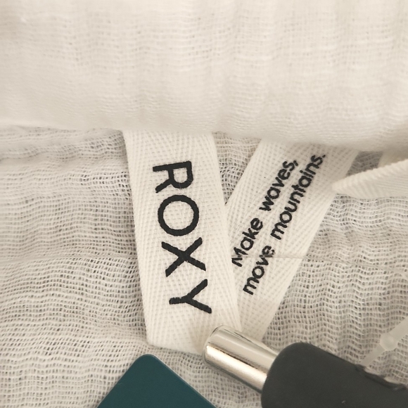 ROXY WHITE COVERUP LONG SLEEVES SIZE XL NEW WITH TAGS 100% COTTON - Picture 13 of 17